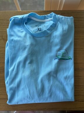 Men's Light Blue Long Sleeve Performance Shirt Saltwater Long Island- XL